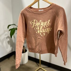 The bee & the fox cropped proud mama sweatshirt size small